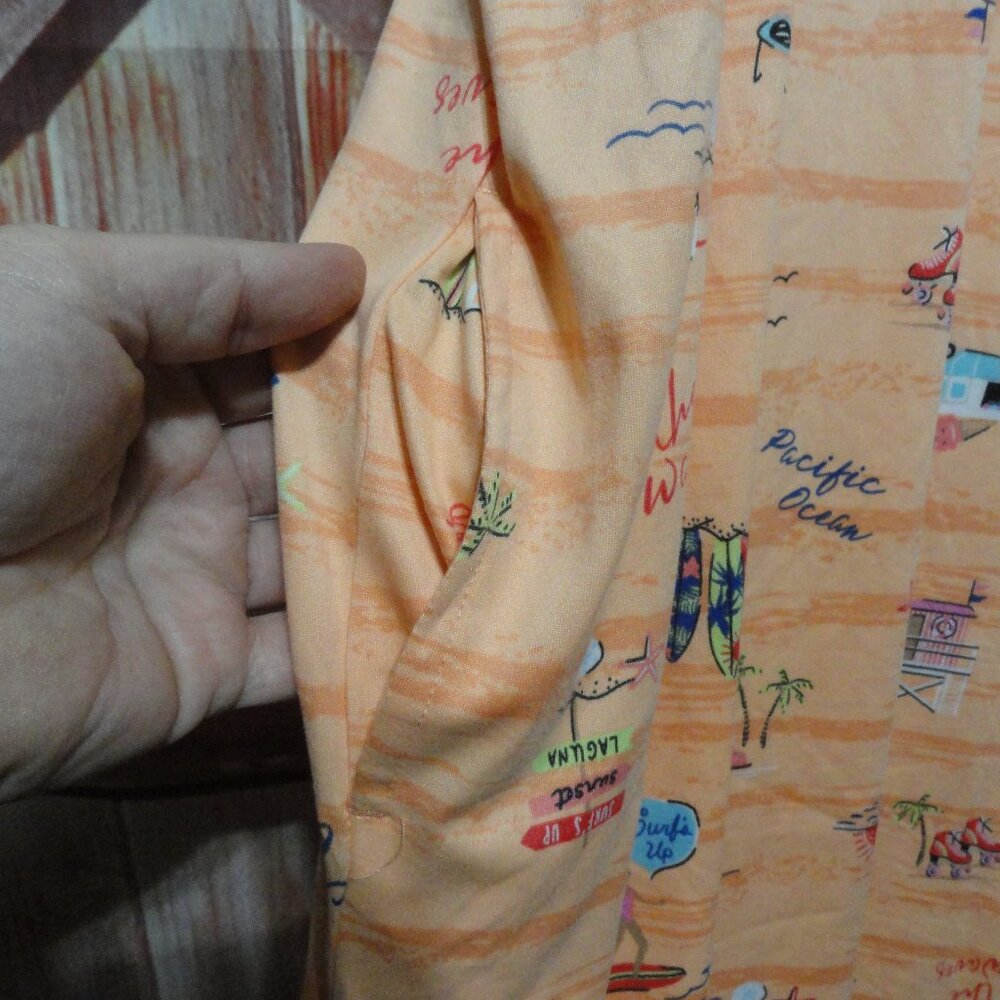 Cute Beach scene Cover up/ Night Shirt, w/pockets Nwt sz 2x-3x. Soft. long - Picture 5 of 7